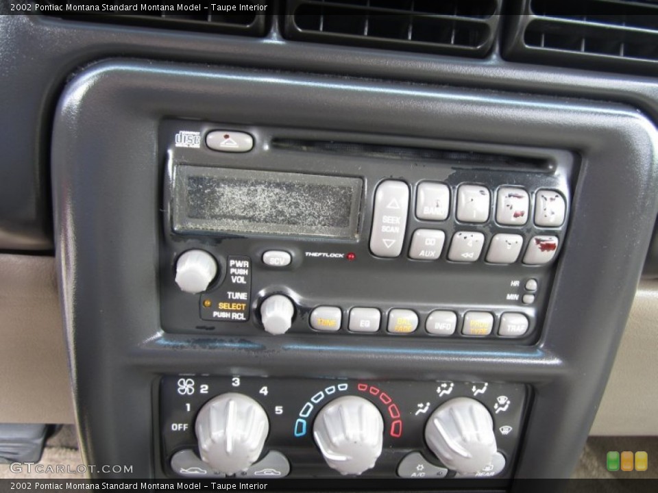 Taupe Interior Controls for the 2002 Pontiac Montana  #68294764