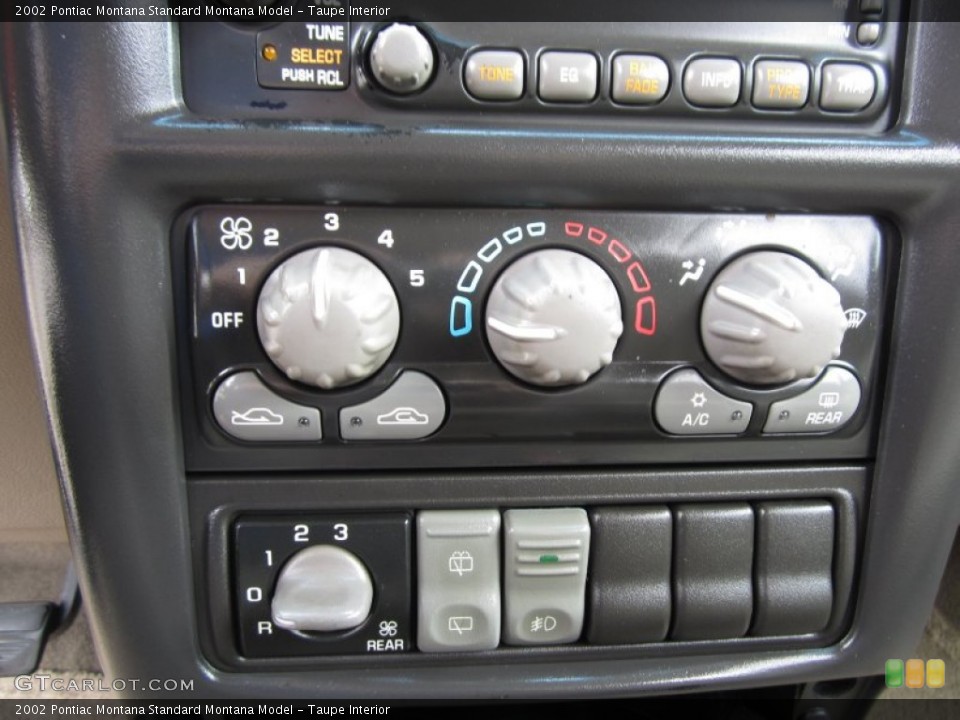 Taupe Interior Controls for the 2002 Pontiac Montana  #68294774