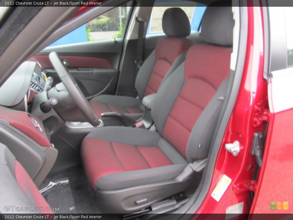 Jet Black/Sport Red Interior Front Seat for the 2012 Chevrolet Cruze LT #68294924