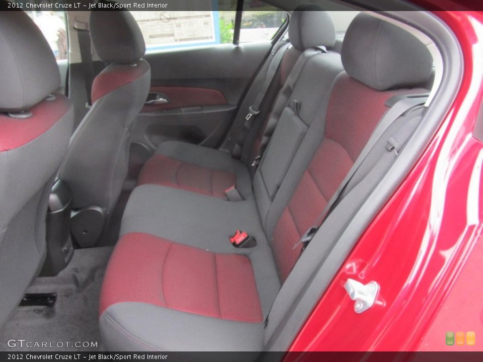 Jet Black/Sport Red Interior Rear Seat for the 2012 Chevrolet Cruze LT #68294933