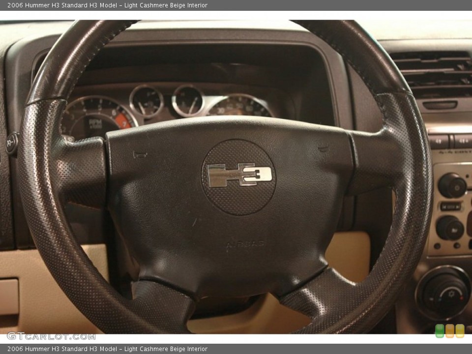 Light Cashmere Beige Interior Steering Wheel for the 2006 Hummer H3  #68295728