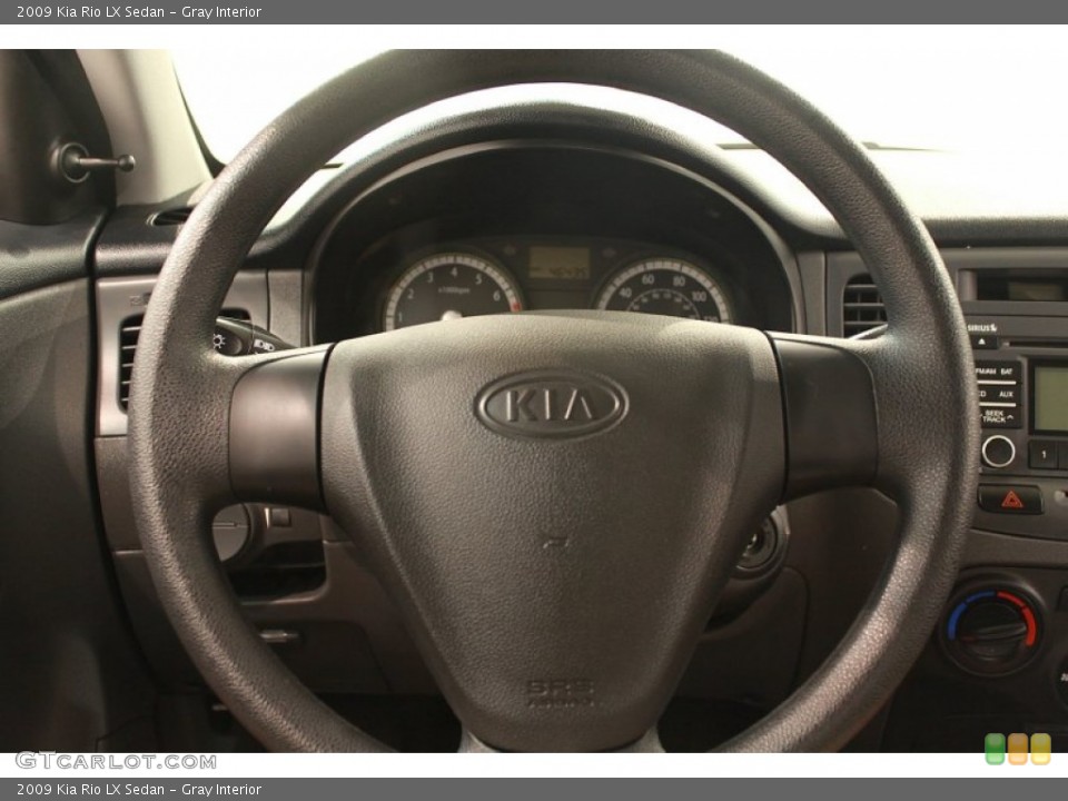 Gray Interior Steering Wheel for the 2009 Kia Rio LX Sedan #68295980