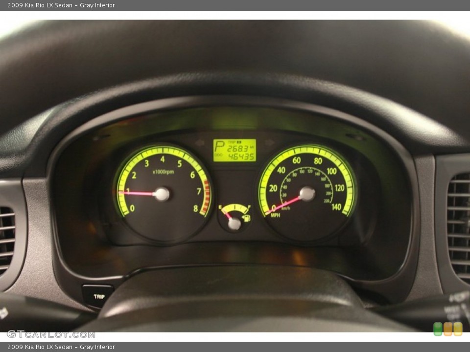 Gray Interior Gauges for the 2009 Kia Rio LX Sedan #68295983