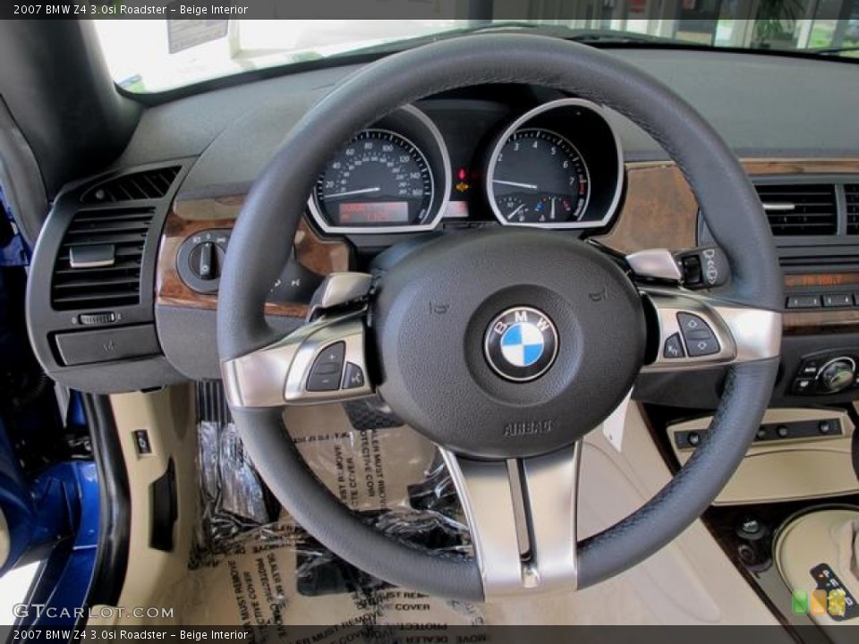 Beige Interior Steering Wheel for the 2007 BMW Z4 3.0si Roadster #68298893