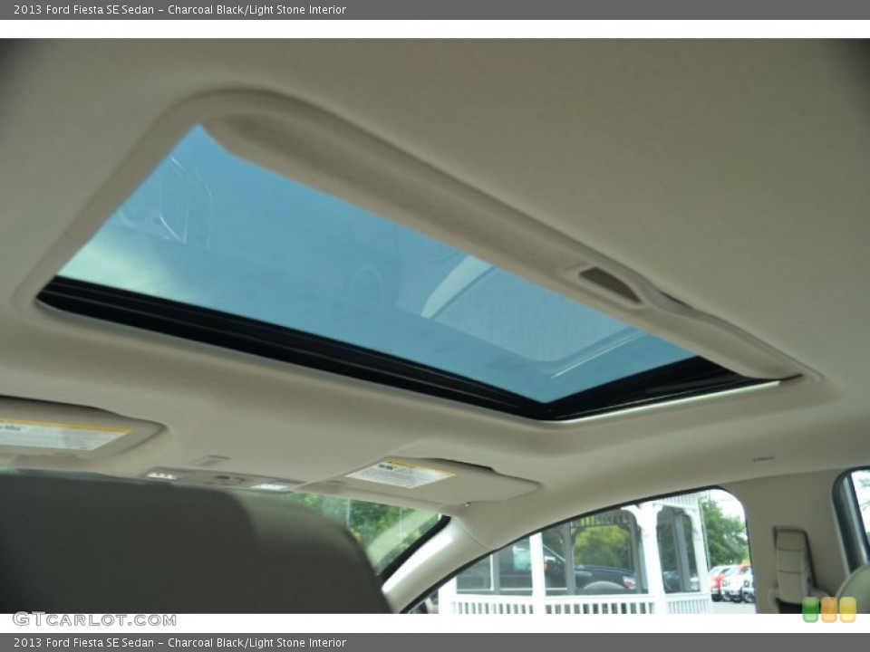 Charcoal Black/Light Stone Interior Sunroof for the 2013 Ford Fiesta SE Sedan #68299589
