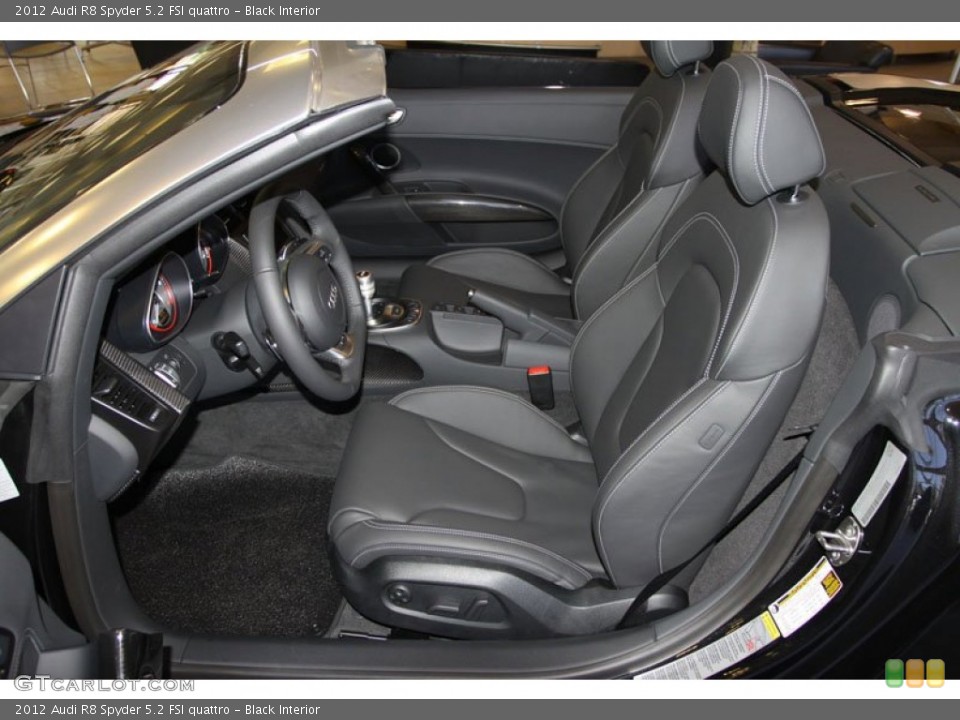 Black Interior Front Seat for the 2012 Audi R8 Spyder 5.2 FSI quattro #68302347