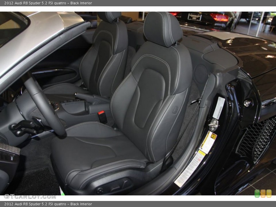 Black Interior Photo for the 2012 Audi R8 Spyder 5.2 FSI quattro #68302357