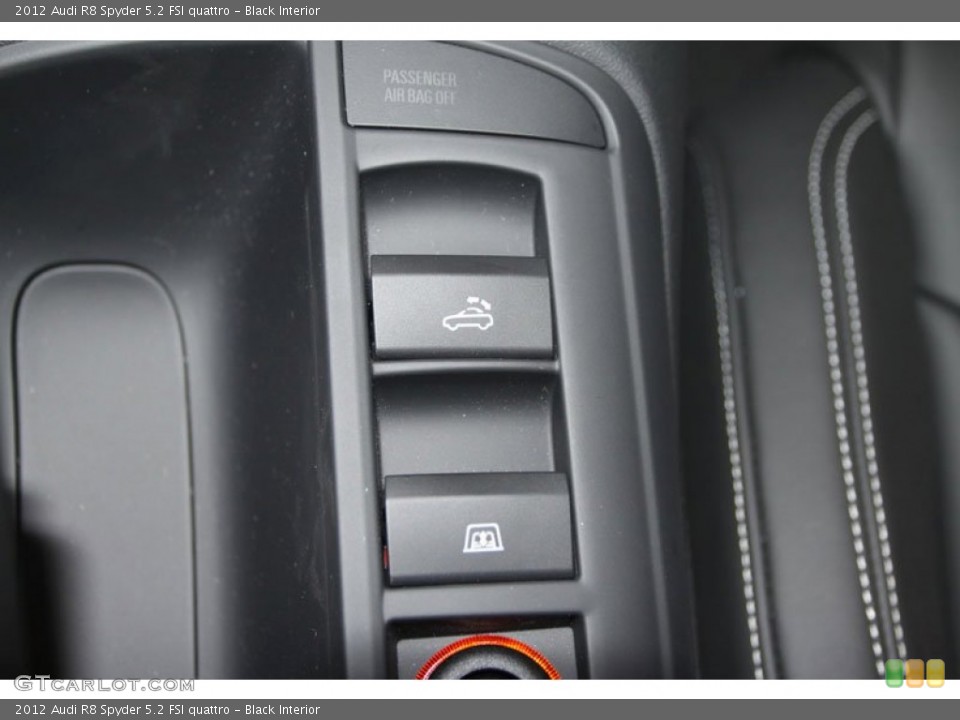Black Interior Controls for the 2012 Audi R8 Spyder 5.2 FSI quattro #68302406
