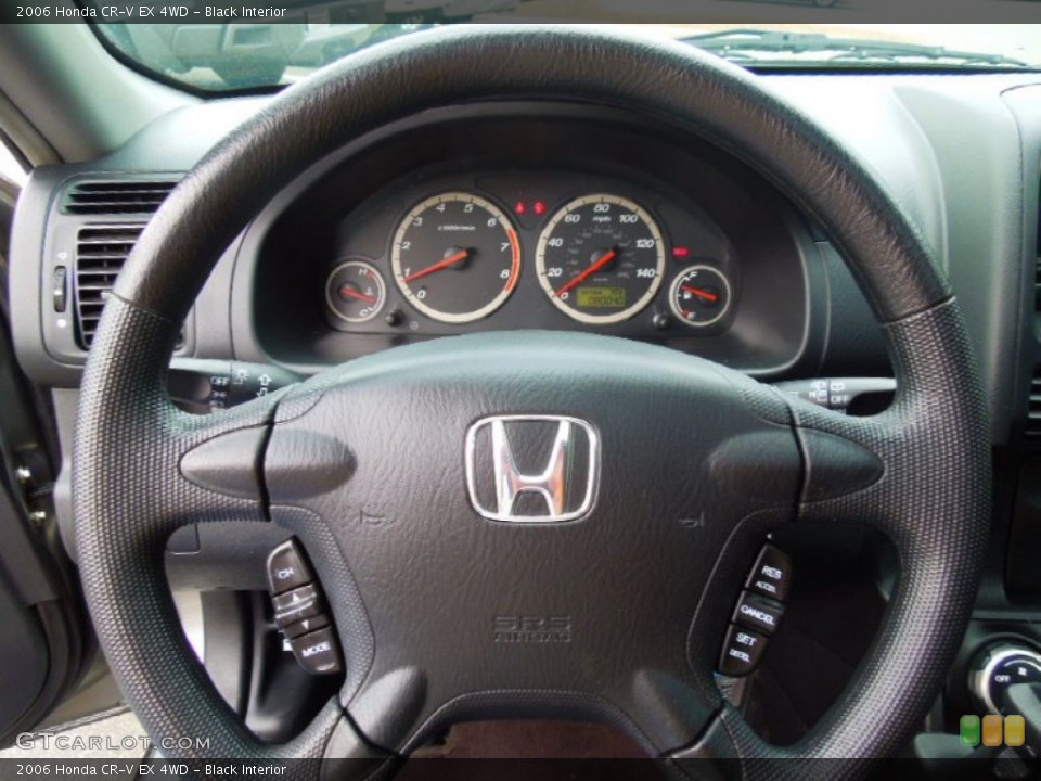 Black Interior Steering Wheel for the 2006 Honda CR-V EX 4WD #68303546