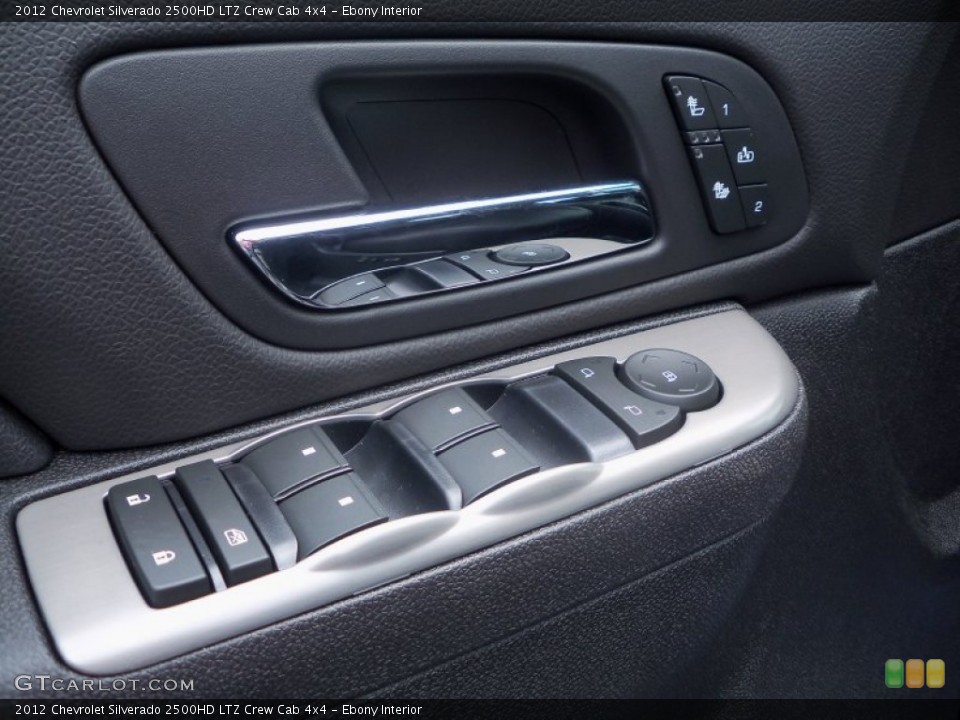 Ebony Interior Controls for the 2012 Chevrolet Silverado 2500HD LTZ Crew Cab 4x4 #68303828