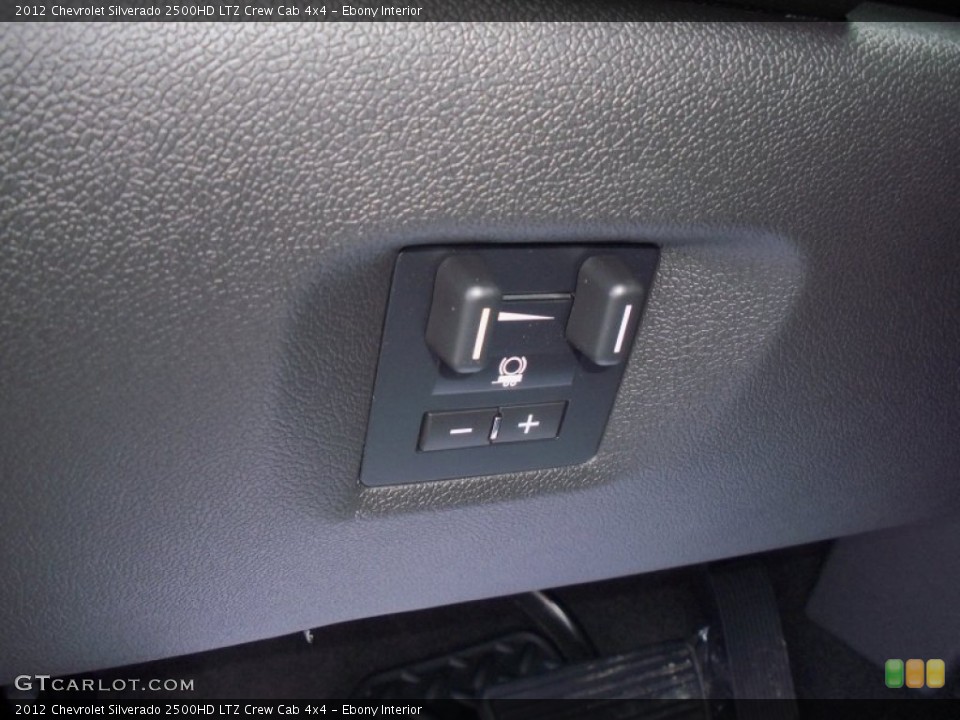 Ebony Interior Controls for the 2012 Chevrolet Silverado 2500HD LTZ Crew Cab 4x4 #68303834