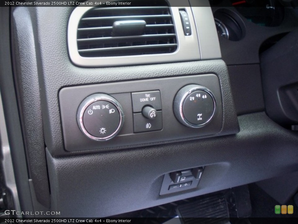 Ebony Interior Controls for the 2012 Chevrolet Silverado 2500HD LTZ Crew Cab 4x4 #68303837