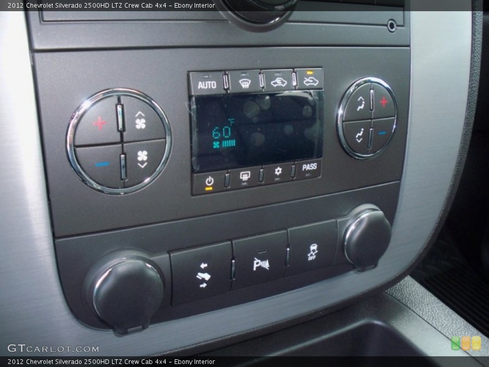 Ebony Interior Controls for the 2012 Chevrolet Silverado 2500HD LTZ Crew Cab 4x4 #68303840