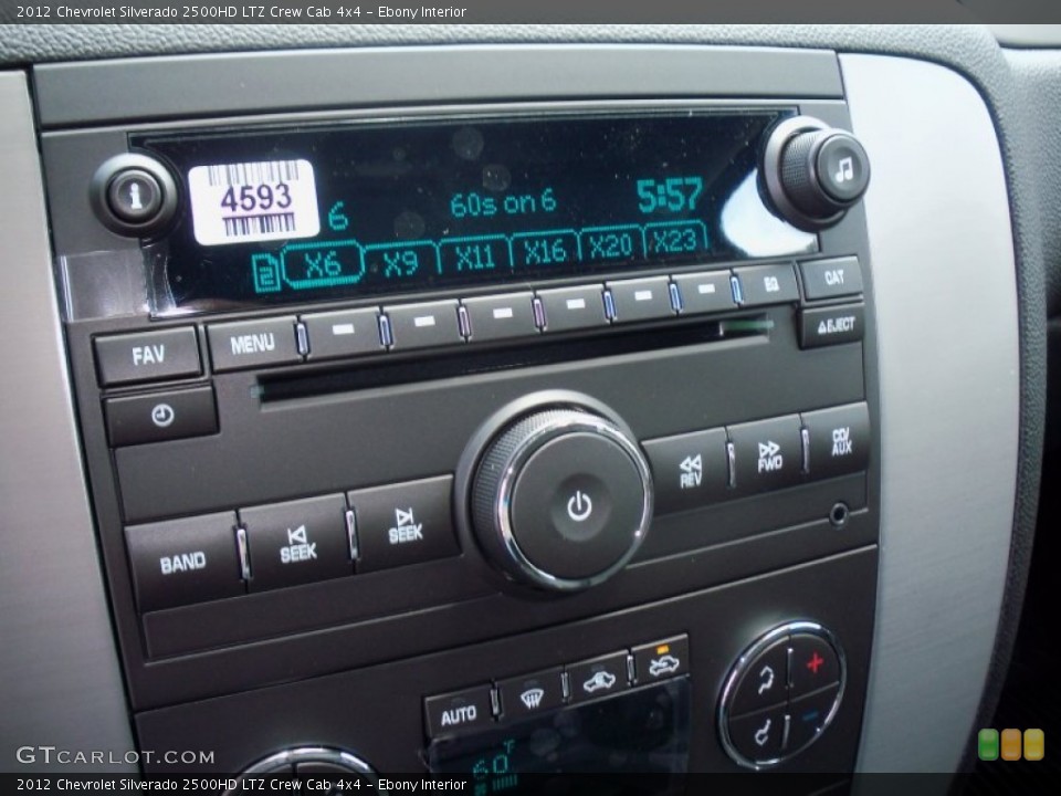 Ebony Interior Audio System for the 2012 Chevrolet Silverado 2500HD LTZ Crew Cab 4x4 #68303843