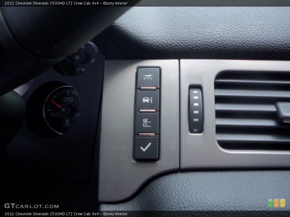 Ebony Interior Controls for the 2012 Chevrolet Silverado 2500HD LTZ Crew Cab 4x4 #68303852