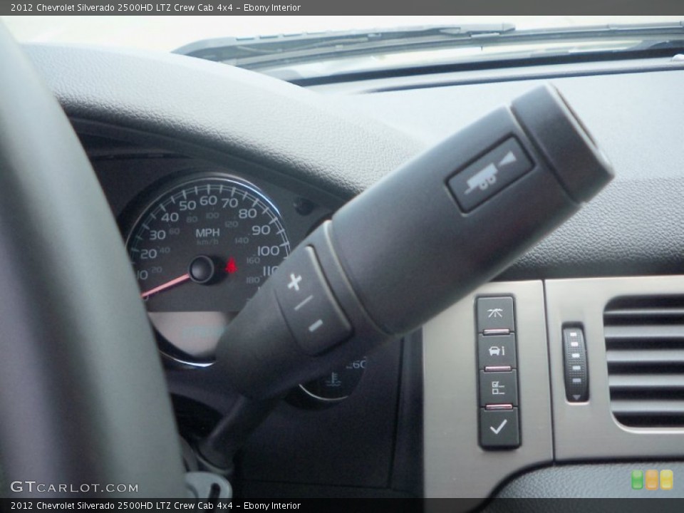 Ebony Interior Controls for the 2012 Chevrolet Silverado 2500HD LTZ Crew Cab 4x4 #68303855
