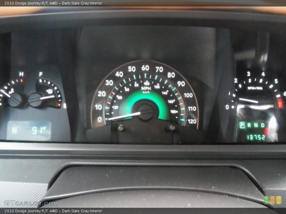 Dark Slate Gray Interior Gauges for the 2010 Dodge Journey R/T AWD #68305526