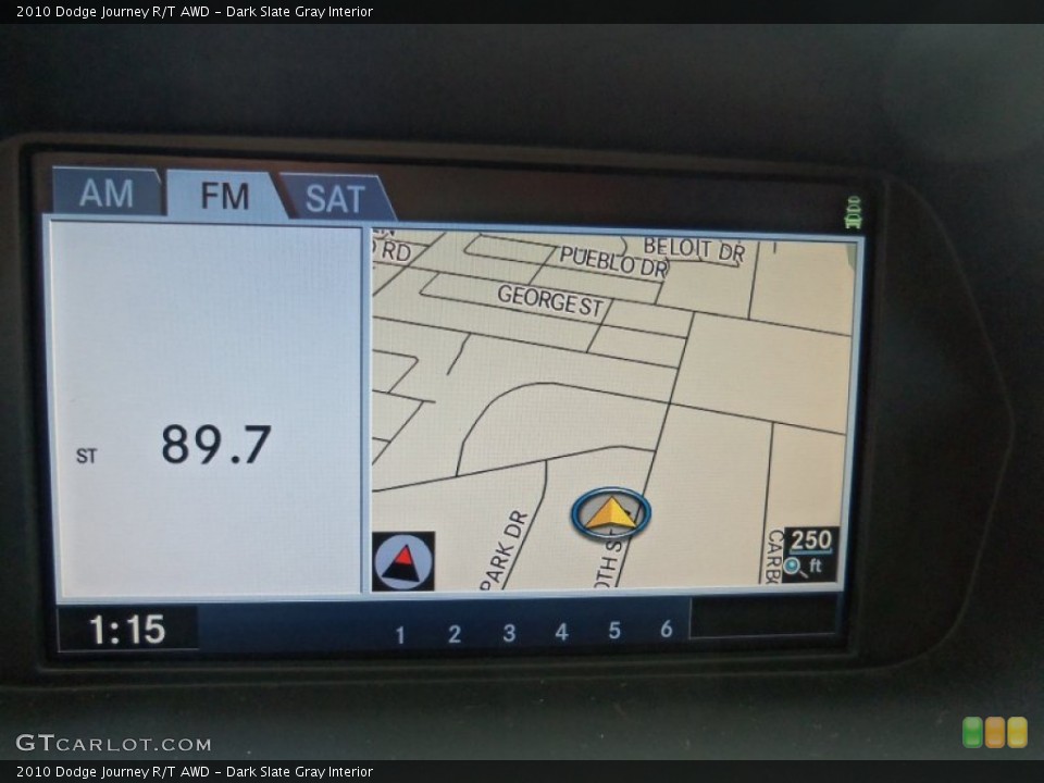 Dark Slate Gray Interior Navigation for the 2010 Dodge Journey R/T AWD #68305553