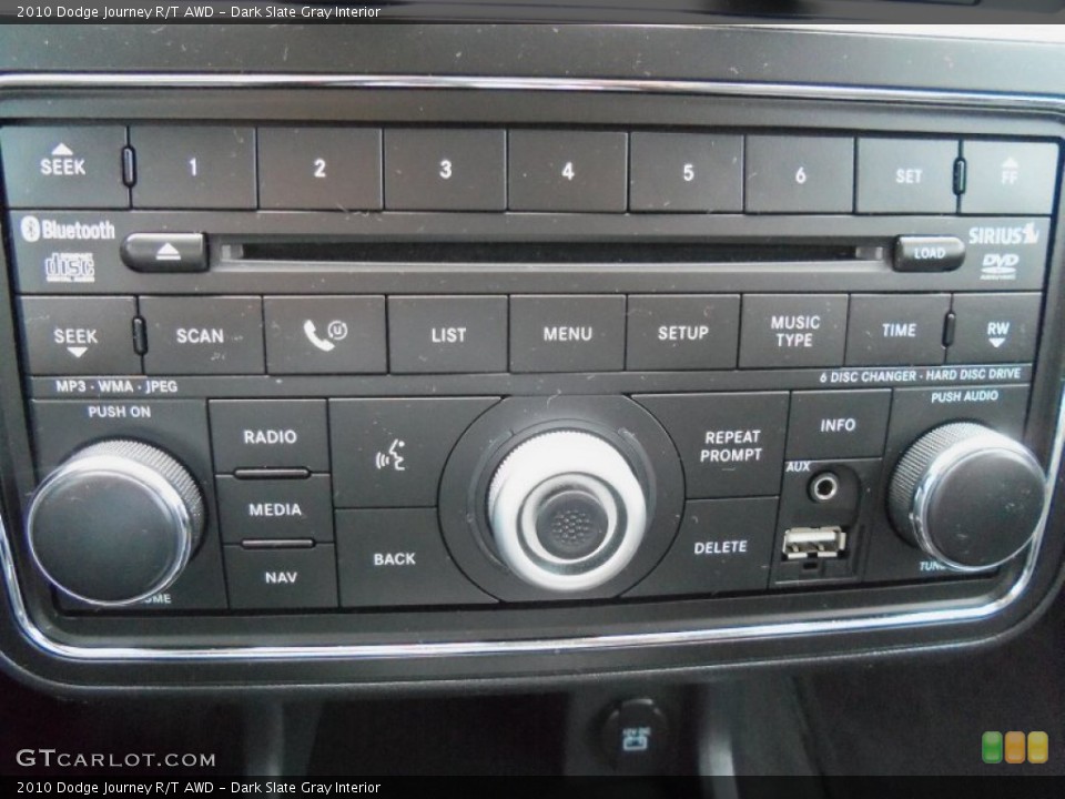 Dark Slate Gray Interior Controls for the 2010 Dodge Journey R/T AWD #68305577
