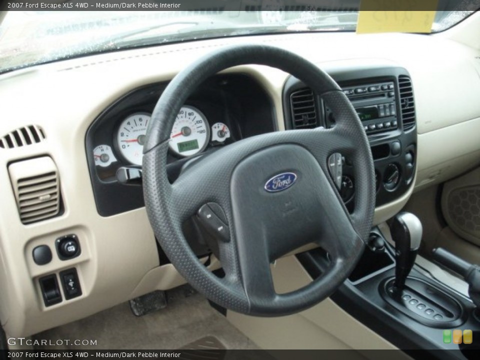 Medium/Dark Pebble Interior Steering Wheel for the 2007 Ford Escape XLS 4WD #68306804