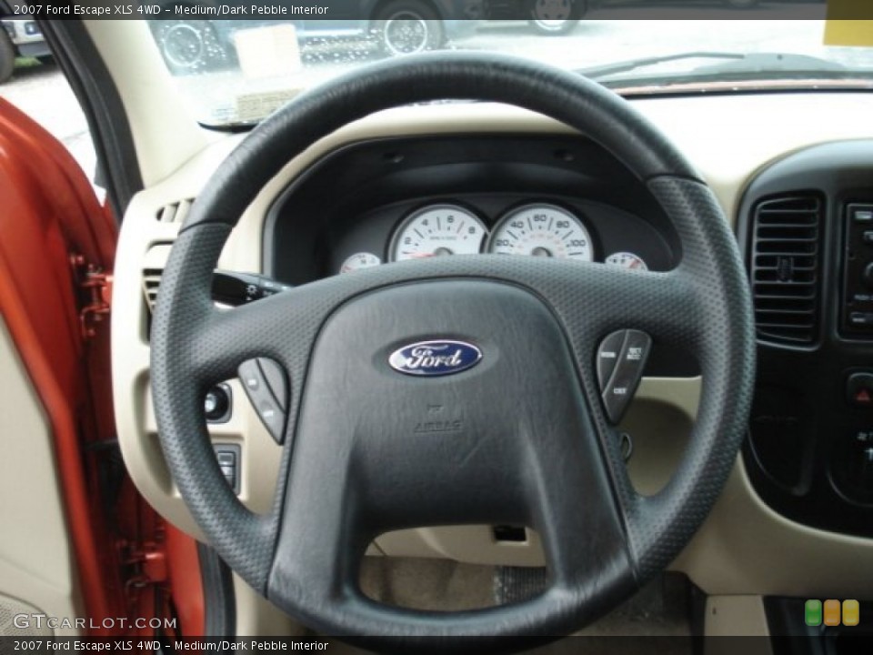 Medium/Dark Pebble Interior Steering Wheel for the 2007 Ford Escape XLS 4WD #68306873