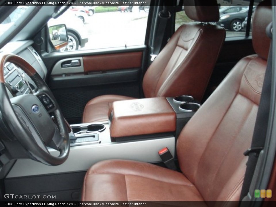 Charcoal Black/Chaparral Leather 2008 Ford Expedition Interiors