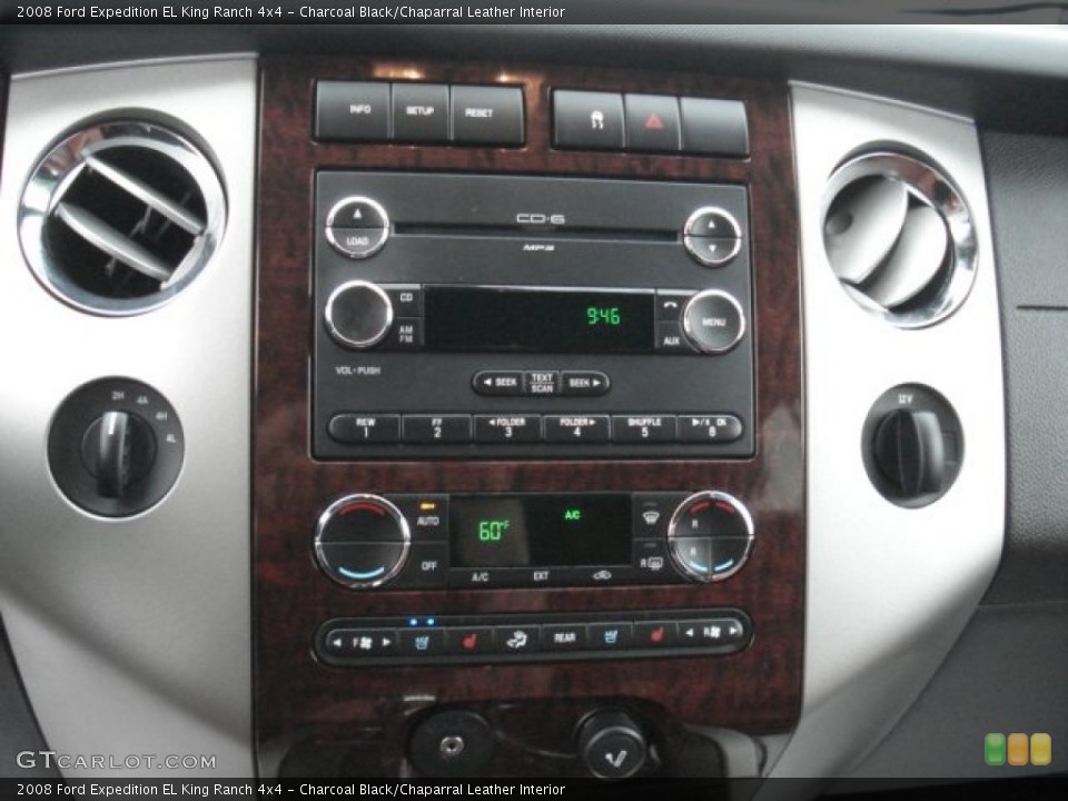 Charcoal Black/Chaparral Leather Interior Controls for the 2008 Ford Expedition EL King Ranch 4x4 #68307053