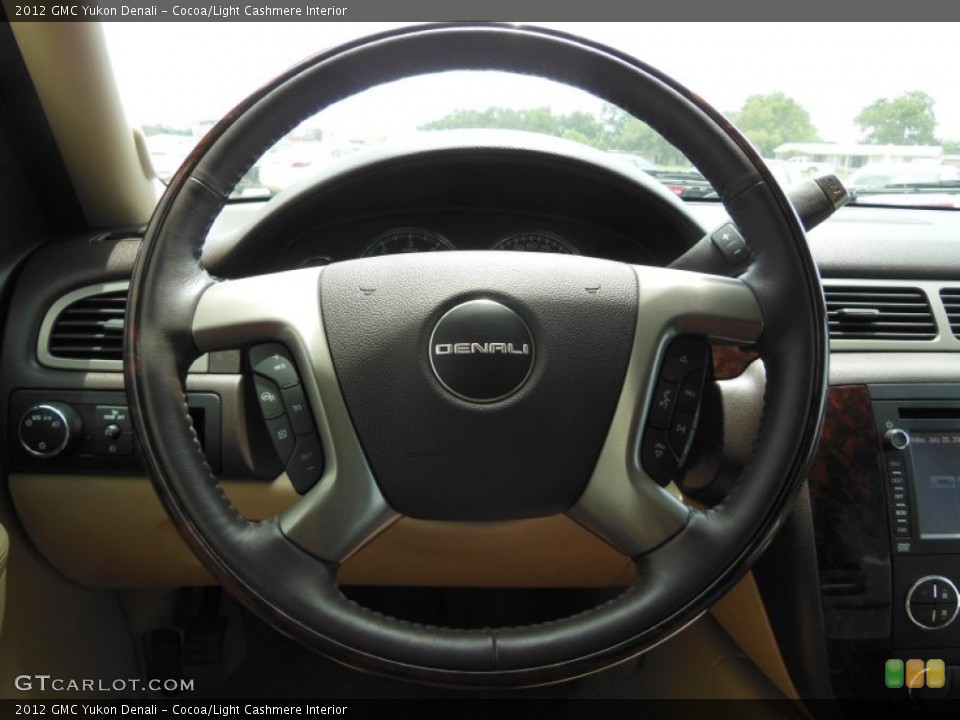 Cocoa/Light Cashmere Interior Steering Wheel for the 2012 GMC Yukon Denali #68307767