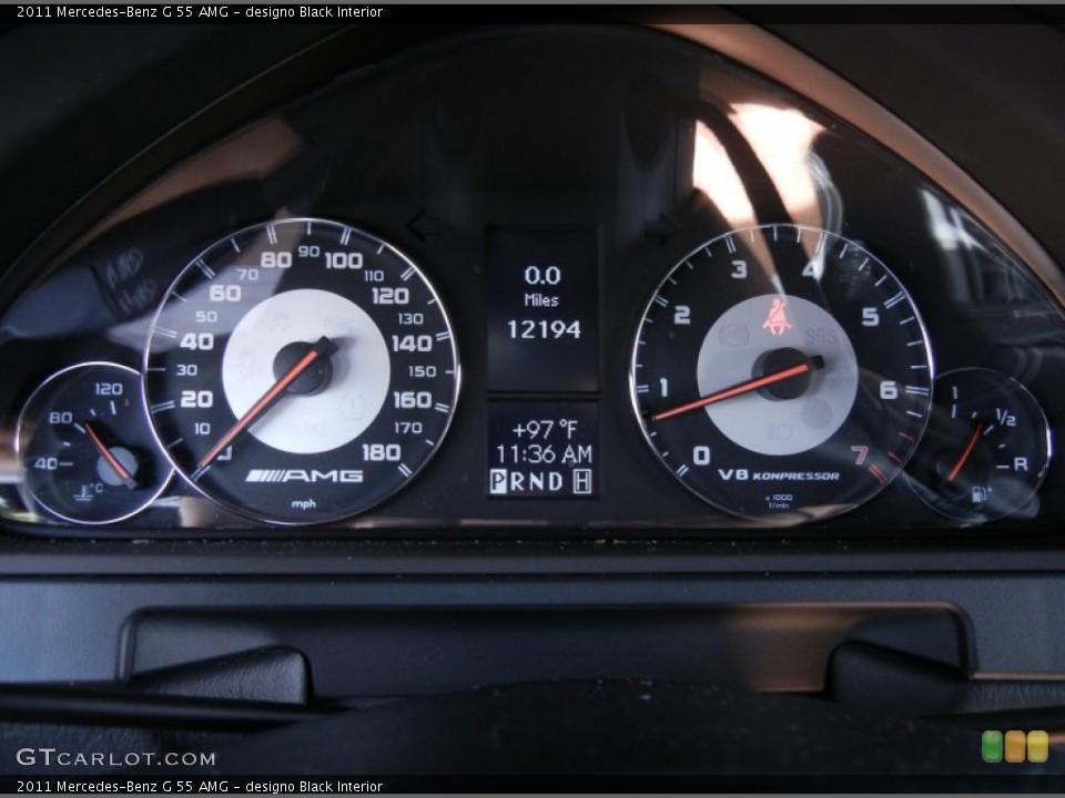 designo Black Interior Gauges for the 2011 Mercedes-Benz G 55 AMG #68310161