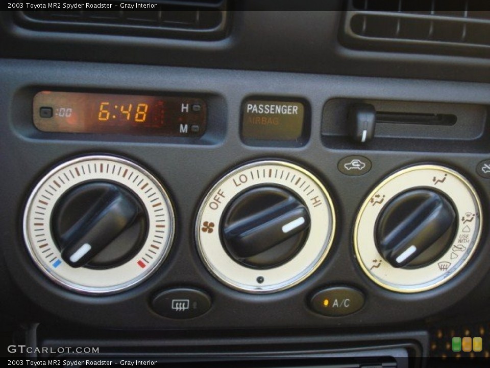 Gray Interior Controls for the 2003 Toyota MR2 Spyder Roadster #68311415