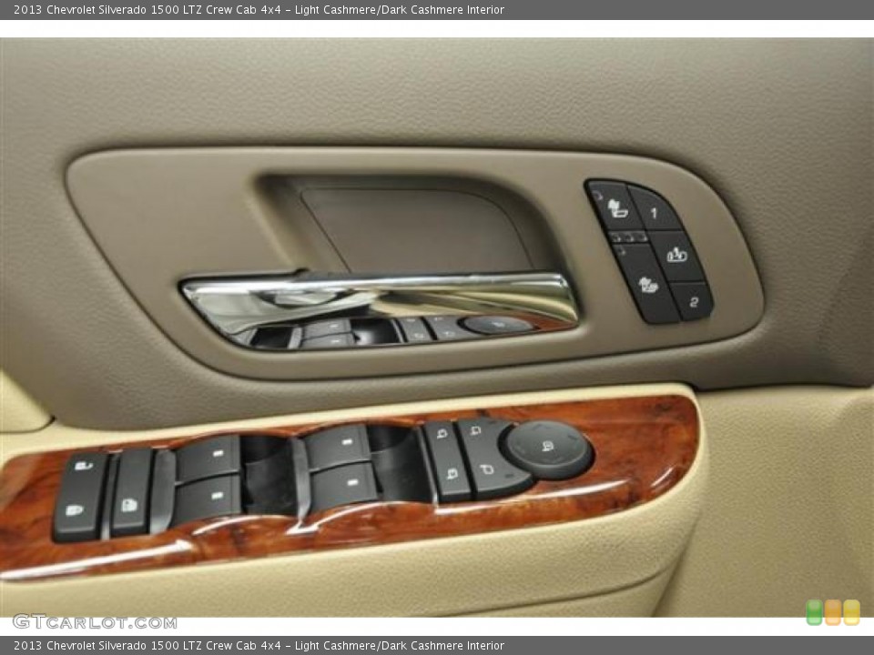 Light Cashmere/Dark Cashmere Interior Controls for the 2013 Chevrolet Silverado 1500 LTZ Crew Cab 4x4 #68314835