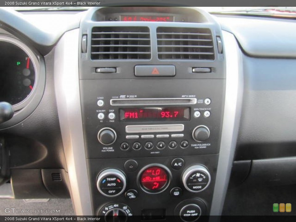 Black Interior Controls for the 2008 Suzuki Grand Vitara XSport 4x4 #68318370