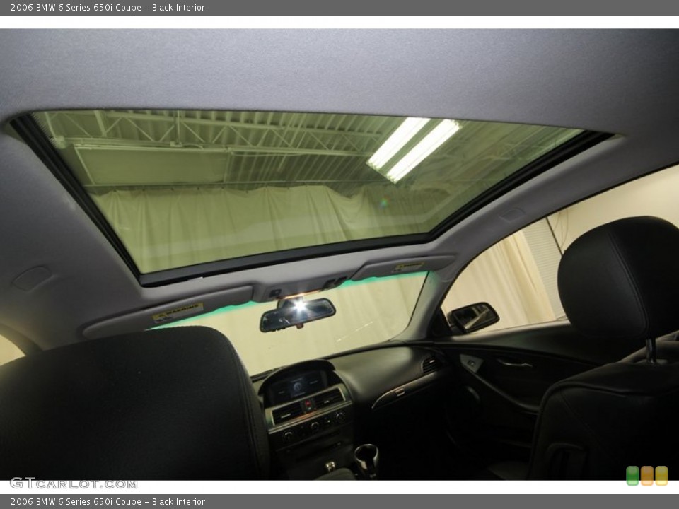 Black Interior Sunroof for the 2006 BMW 6 Series 650i Coupe #68319557