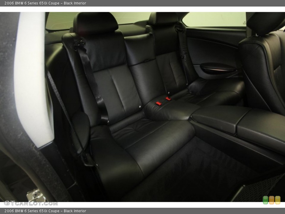 Black Interior Rear Seat for the 2006 BMW 6 Series 650i Coupe #68319572