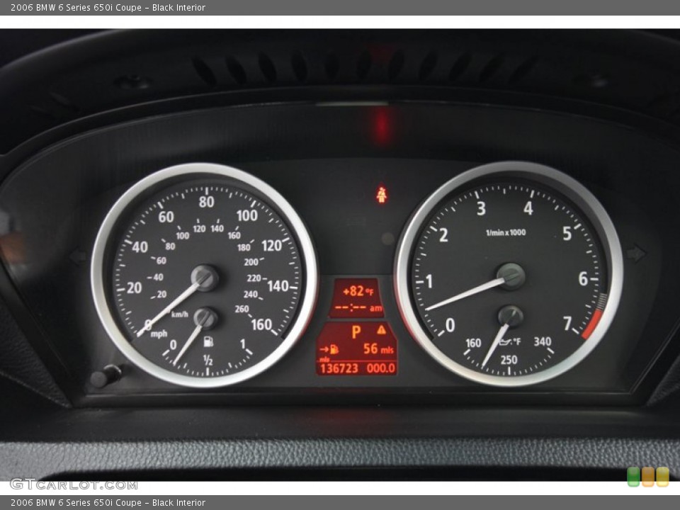 Black Interior Gauges for the 2006 BMW 6 Series 650i Coupe #68319635