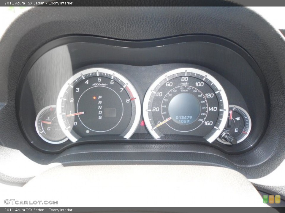 Ebony Interior Gauges for the 2011 Acura TSX Sedan #68319788