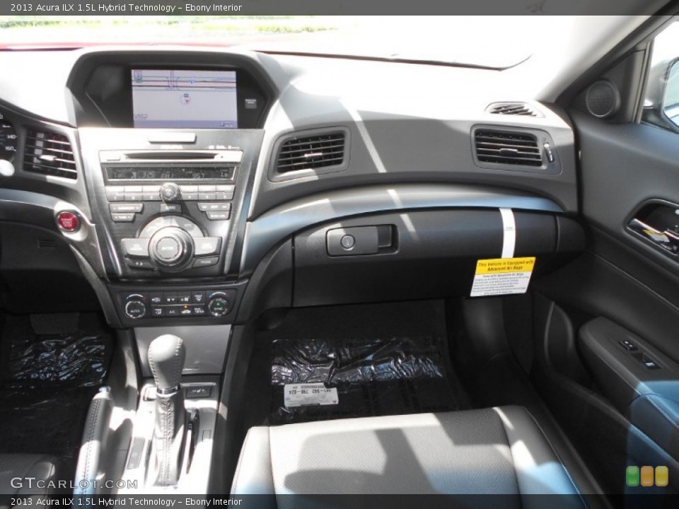 Ebony Interior Dashboard for the 2013 Acura ILX 1.5L Hybrid Technology #68319914