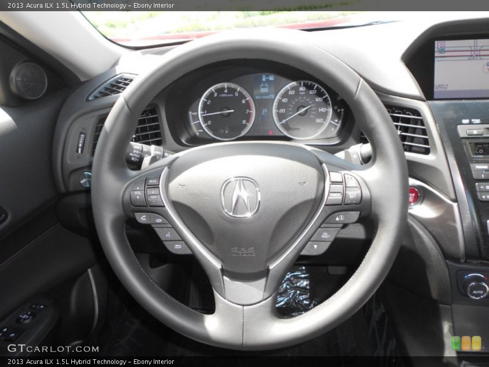 Ebony Interior Steering Wheel for the 2013 Acura ILX 1.5L Hybrid Technology #68319920