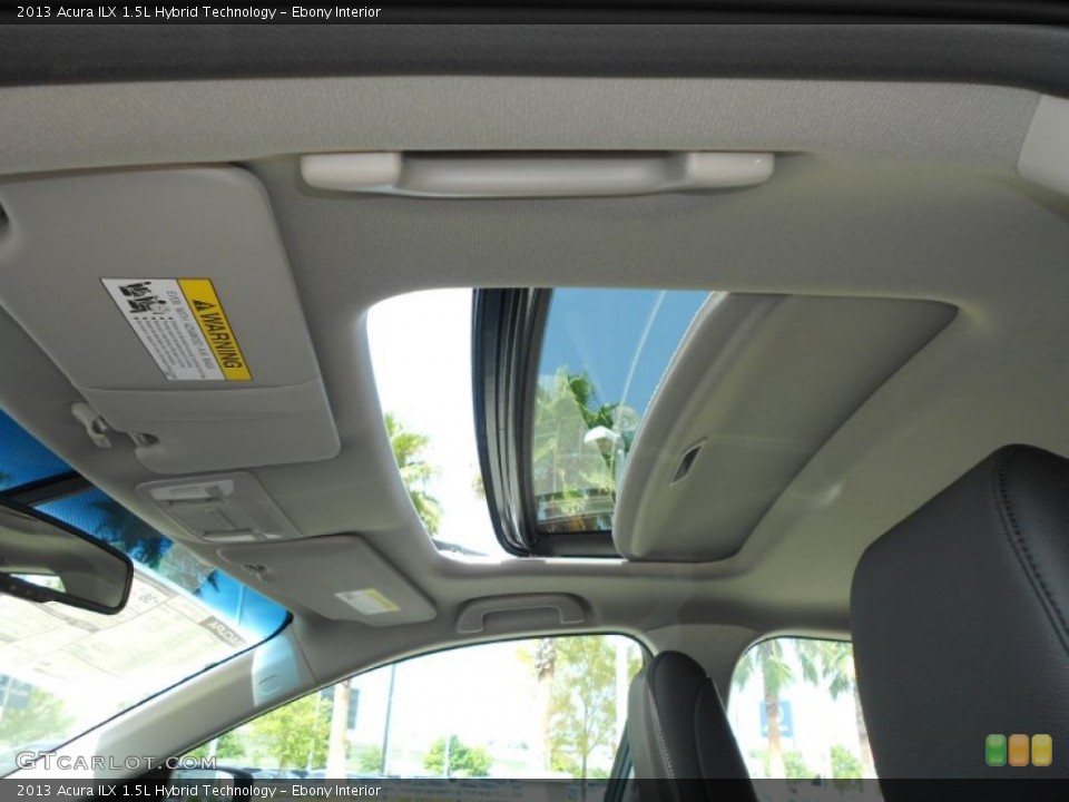 Ebony Interior Sunroof for the 2013 Acura ILX 1.5L Hybrid Technology #68319947