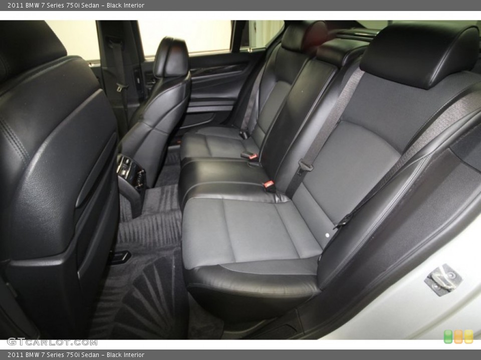 Black Interior Rear Seat for the 2011 BMW 7 Series 750i Sedan #68321090