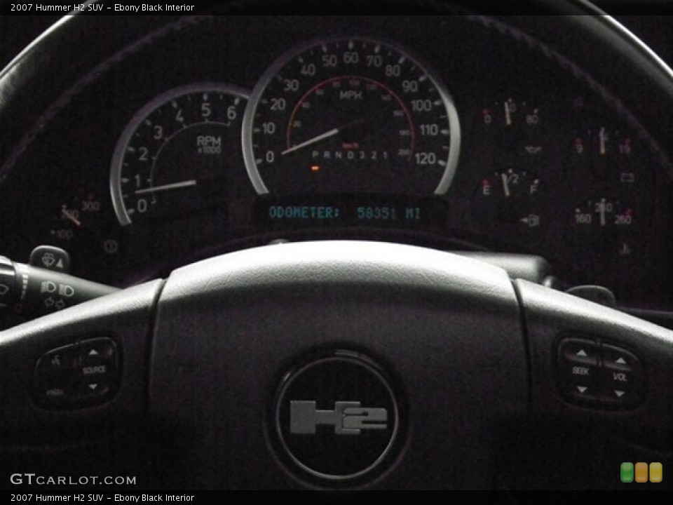 Ebony Black Interior Gauges for the 2007 Hummer H2 SUV #68321129