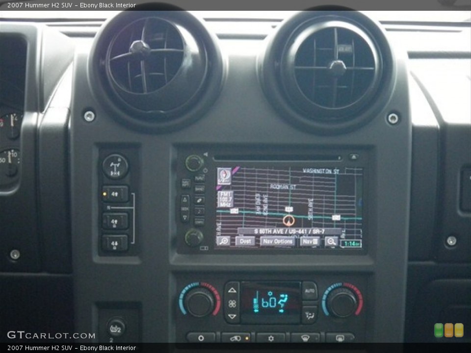 Ebony Black Interior Navigation for the 2007 Hummer H2 SUV #68321138