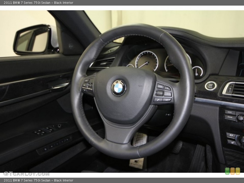 Black Interior Steering Wheel for the 2011 BMW 7 Series 750i Sedan #68321240
