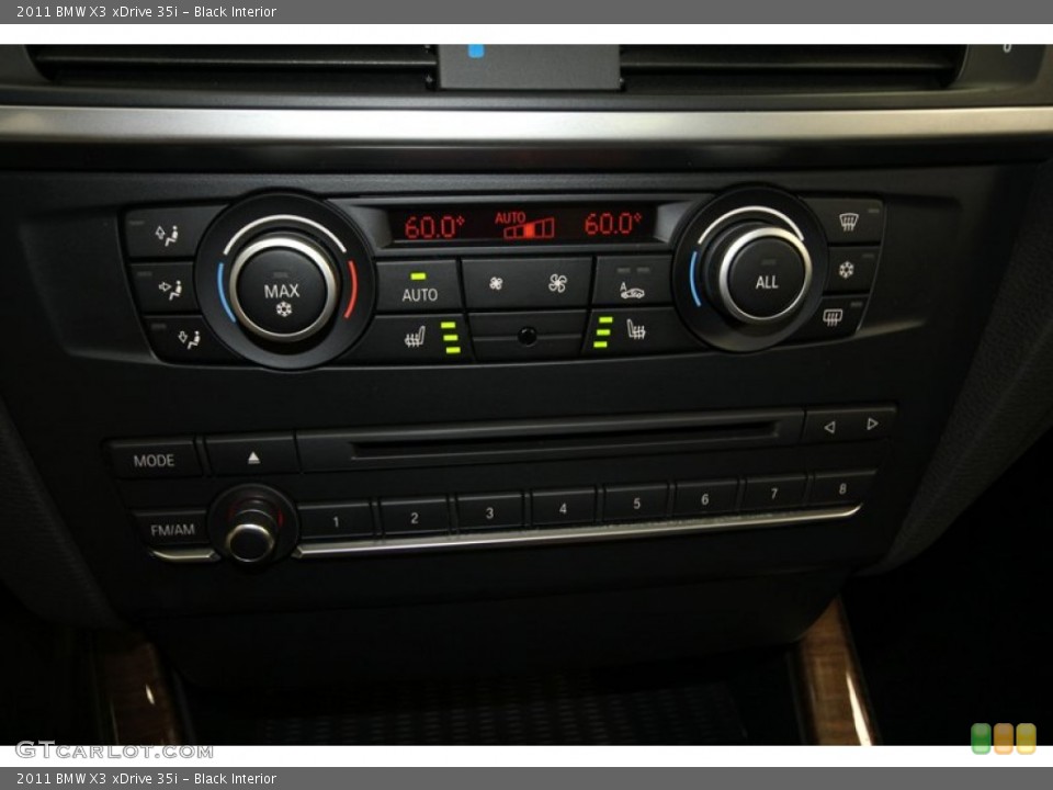 Black Interior Controls for the 2011 BMW X3 xDrive 35i #68322020