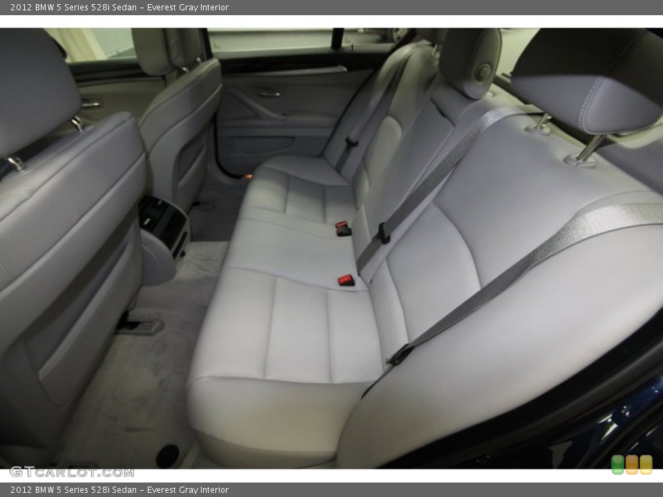 Everest Gray Interior Rear Seat for the 2012 BMW 5 Series 528i Sedan #68323184