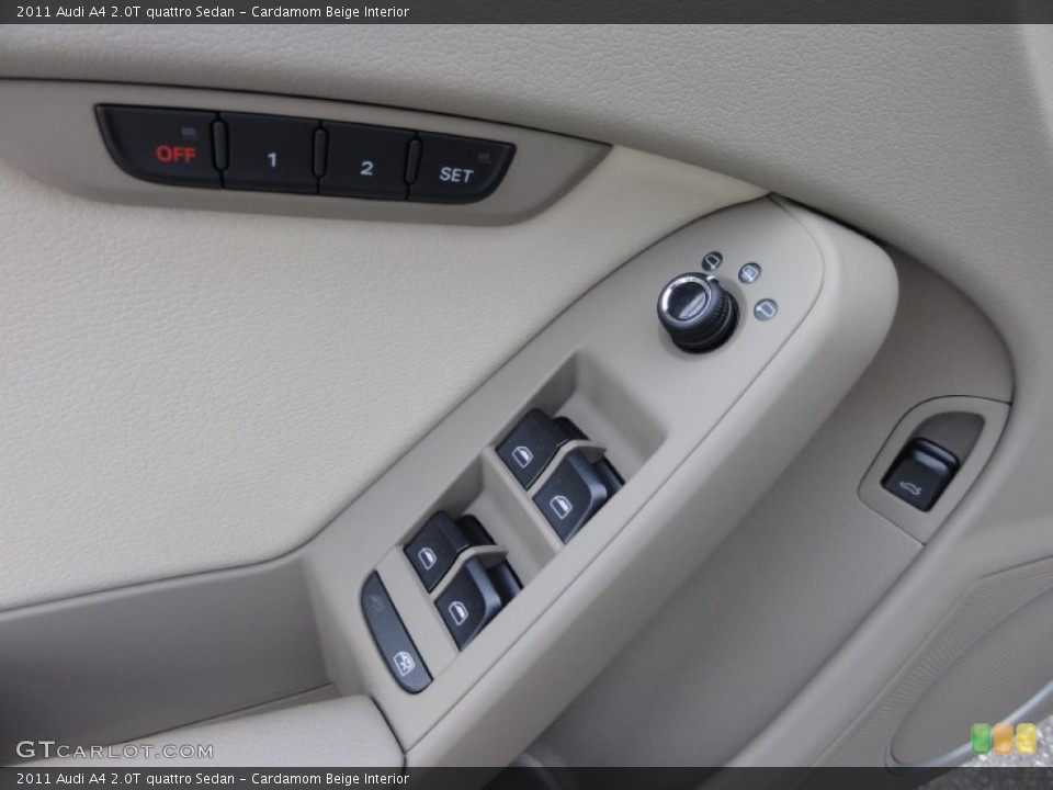 Cardamom Beige Interior Controls for the 2011 Audi A4 2.0T quattro Sedan #68325572