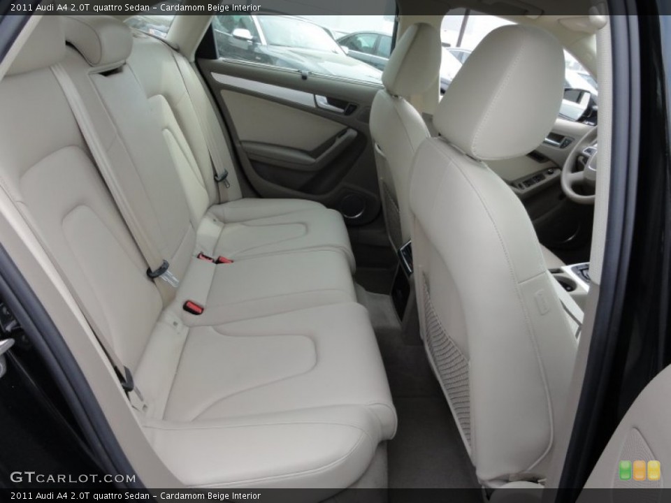 Cardamom Beige Interior Rear Seat for the 2011 Audi A4 2.0T quattro Sedan #68325635