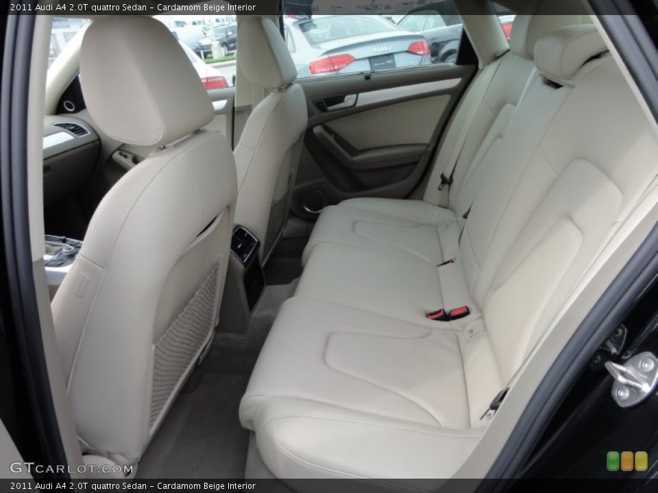 Cardamom Beige Interior Rear Seat for the 2011 Audi A4 2.0T quattro Sedan #68325653