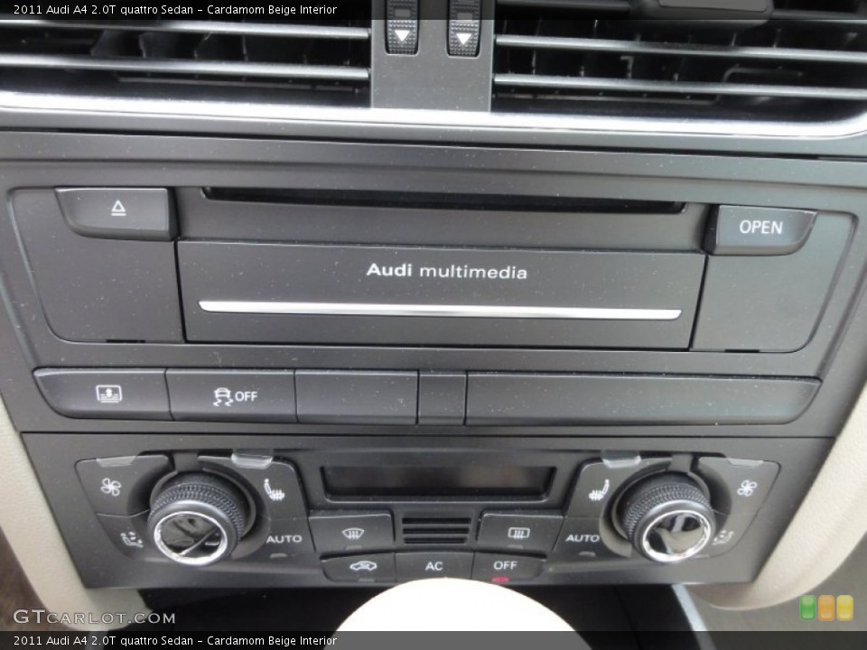 Cardamom Beige Interior Controls for the 2011 Audi A4 2.0T quattro Sedan #68325778
