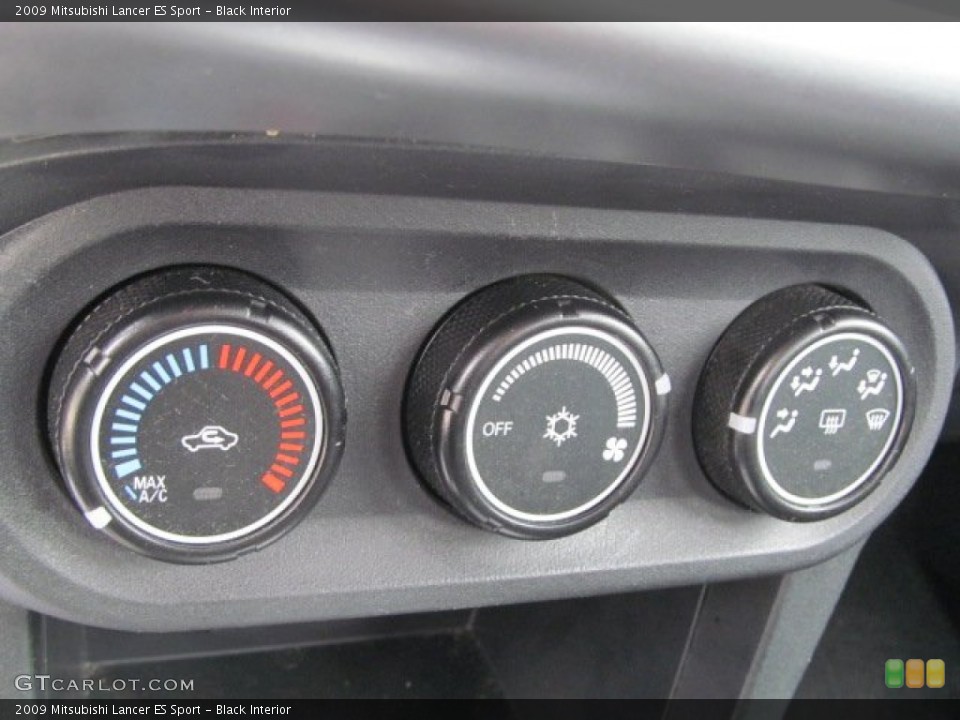 Black Interior Controls for the 2009 Mitsubishi Lancer ES Sport #68326814